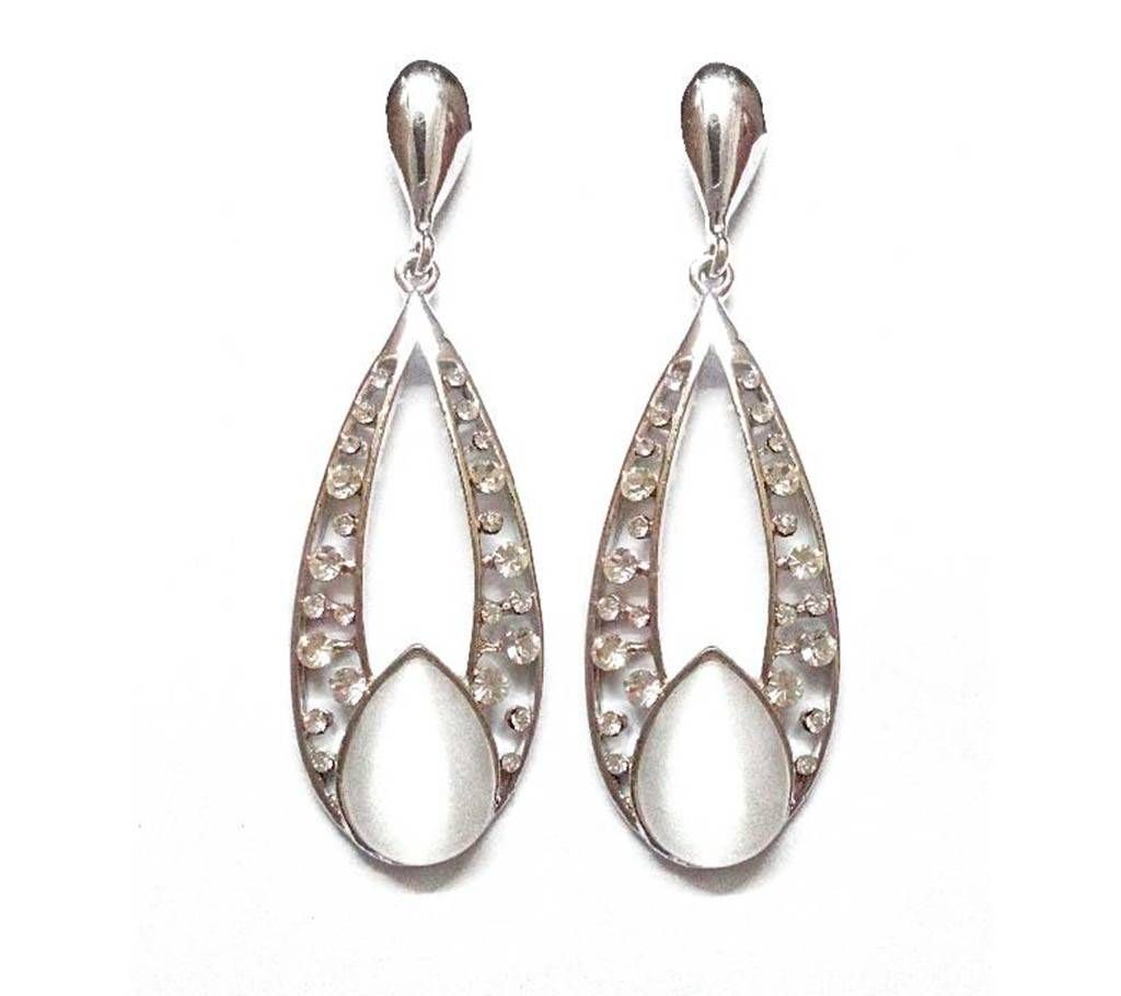 White crystal earrings