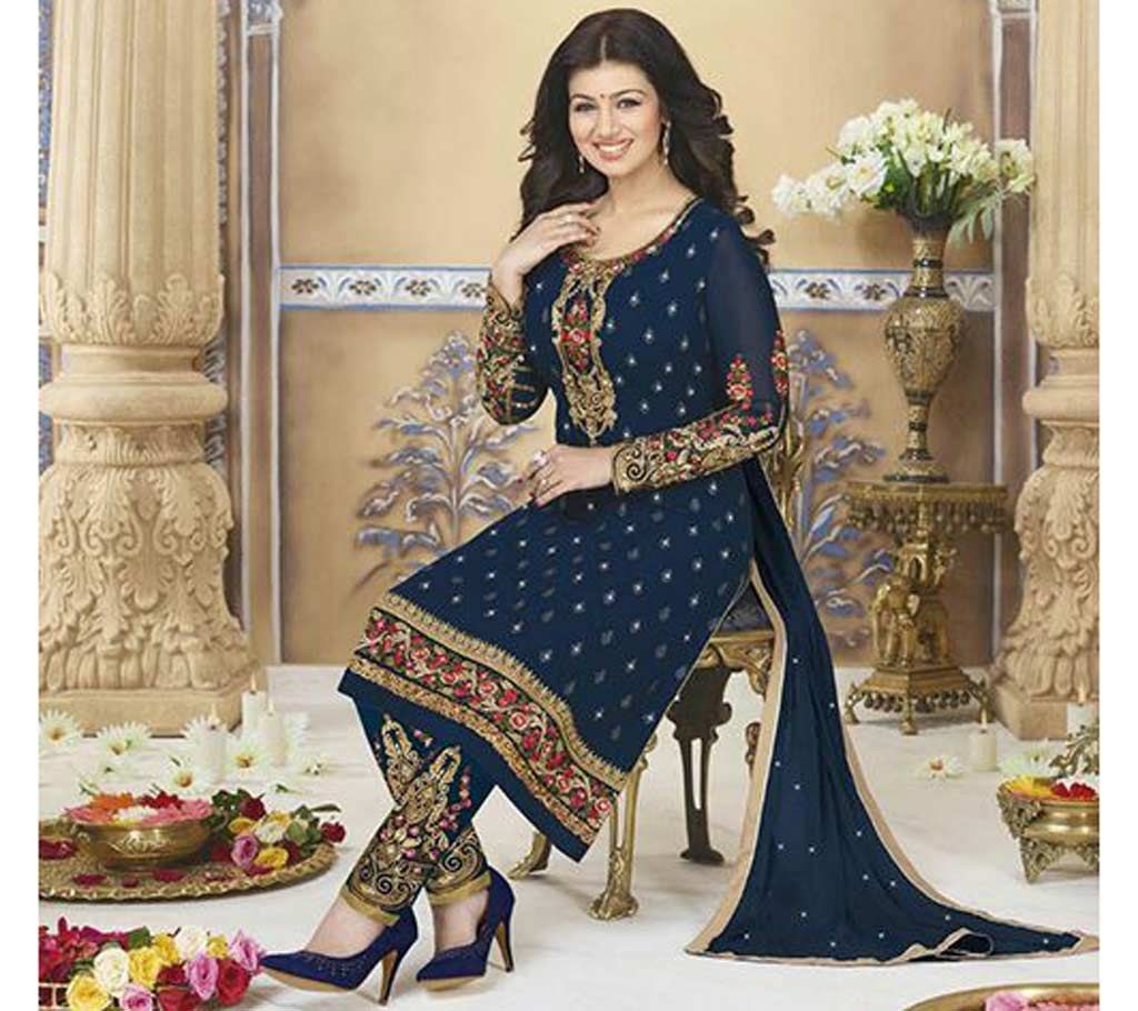 Indian unstitched embroidery georgette  three piece (copy)