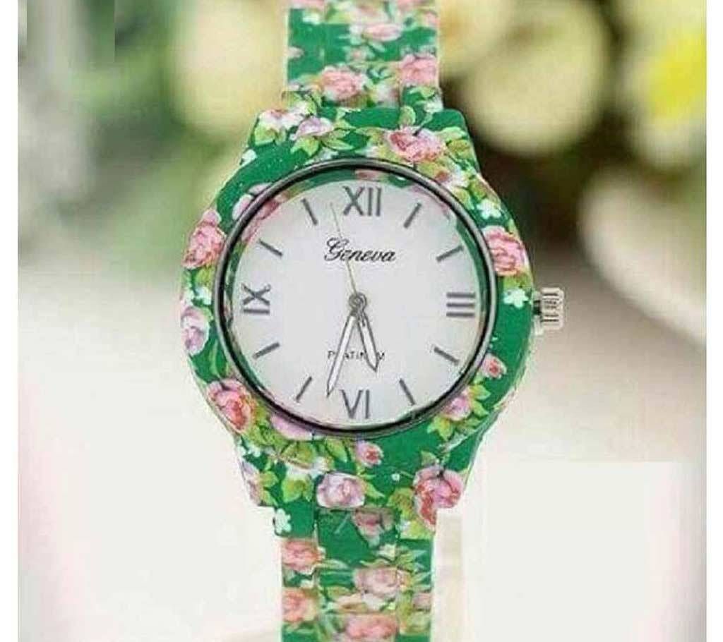 Ladies Floral Wristwatch
