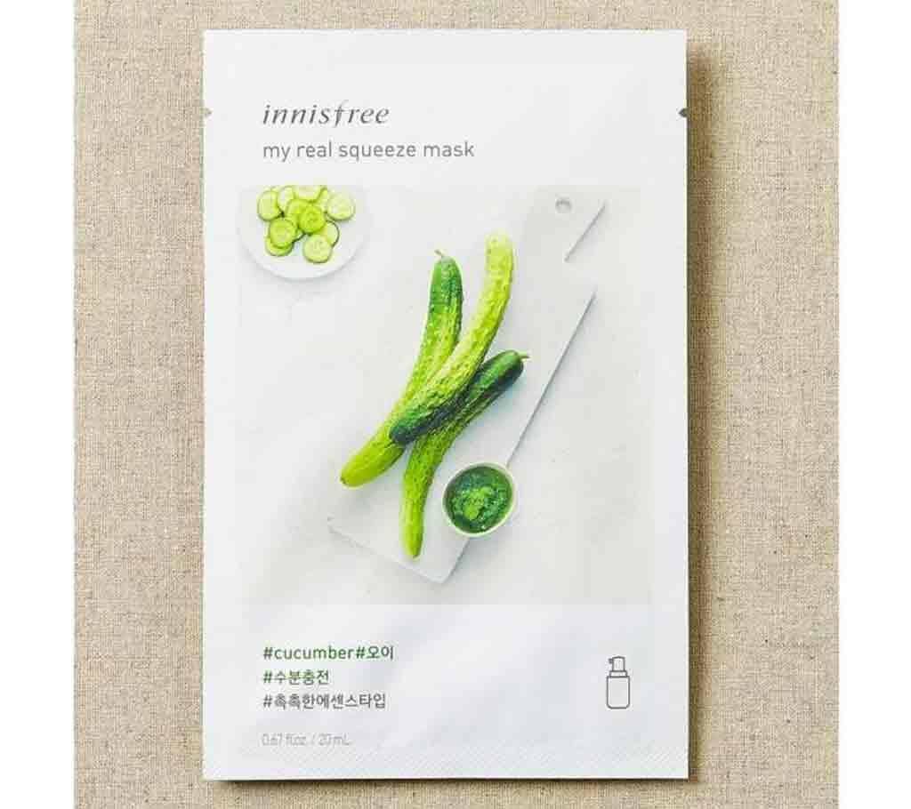 Innisfree Korea, My Real Squeeze Mask Cucumber, 1 Sheet 20 ml