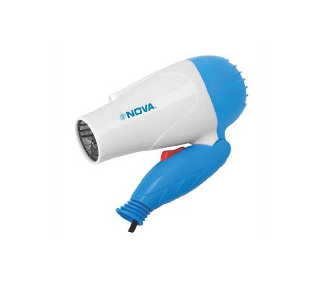 Blue and White Nova Foldable Hair Dryer - NV-