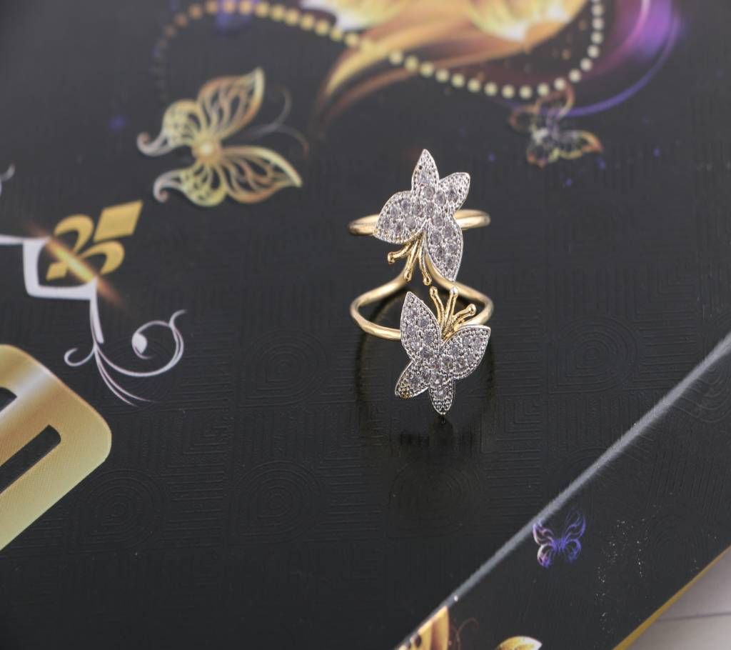american diamond cut finger ring-666