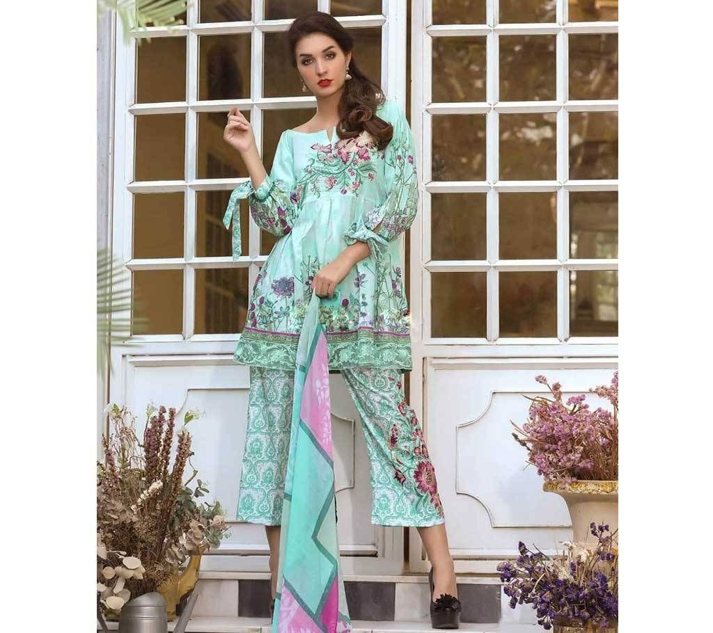 Ittehad Cinderella Unstitched Embroidered Lawn Three Piece (Pakistani Lawn)