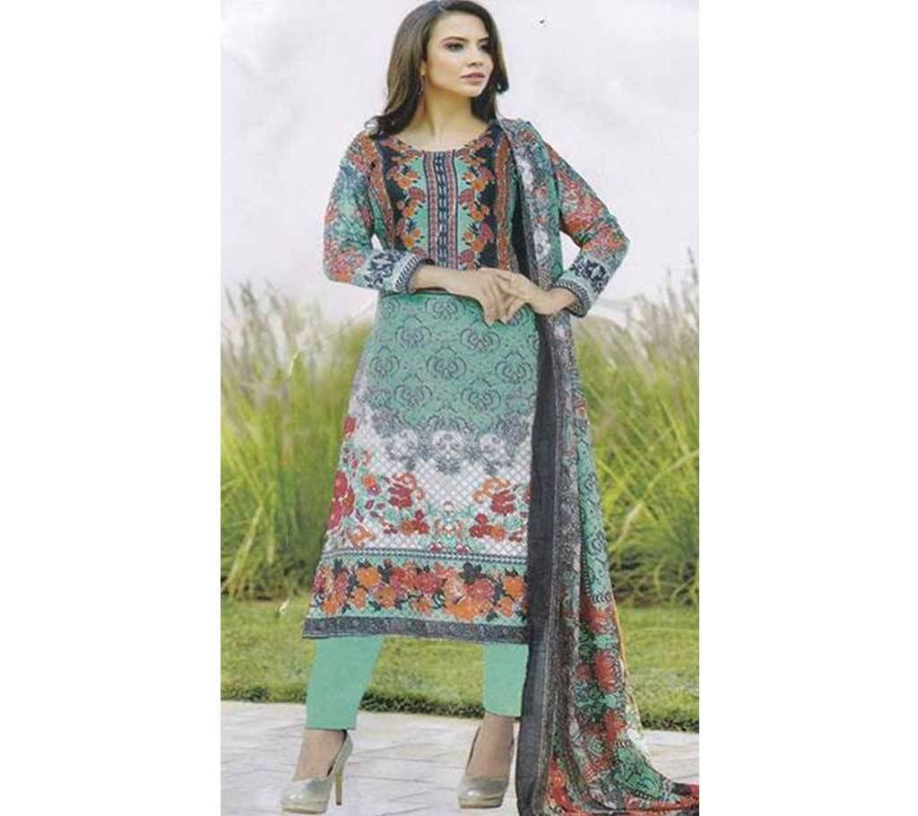 Unstitched Cotton Printed lawn Three piece DN 204