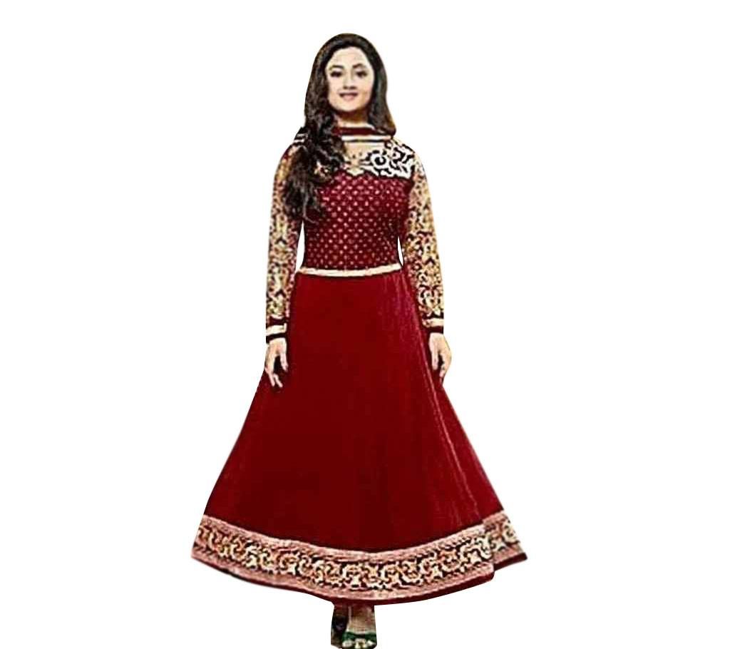 Unstitched block printed Rajdhani voyel cotton Salwar Kameez St block-358