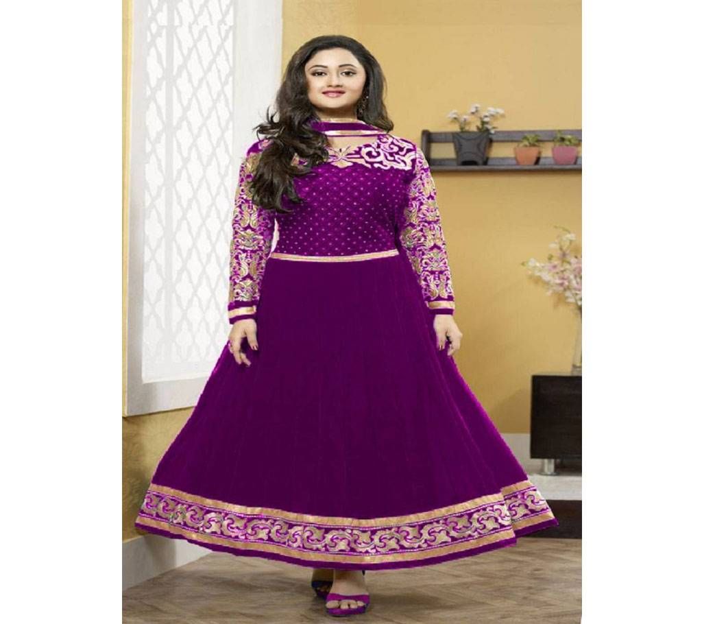 Un-stitched rajdhani voyel cotton block print salwar kameez seblock-373