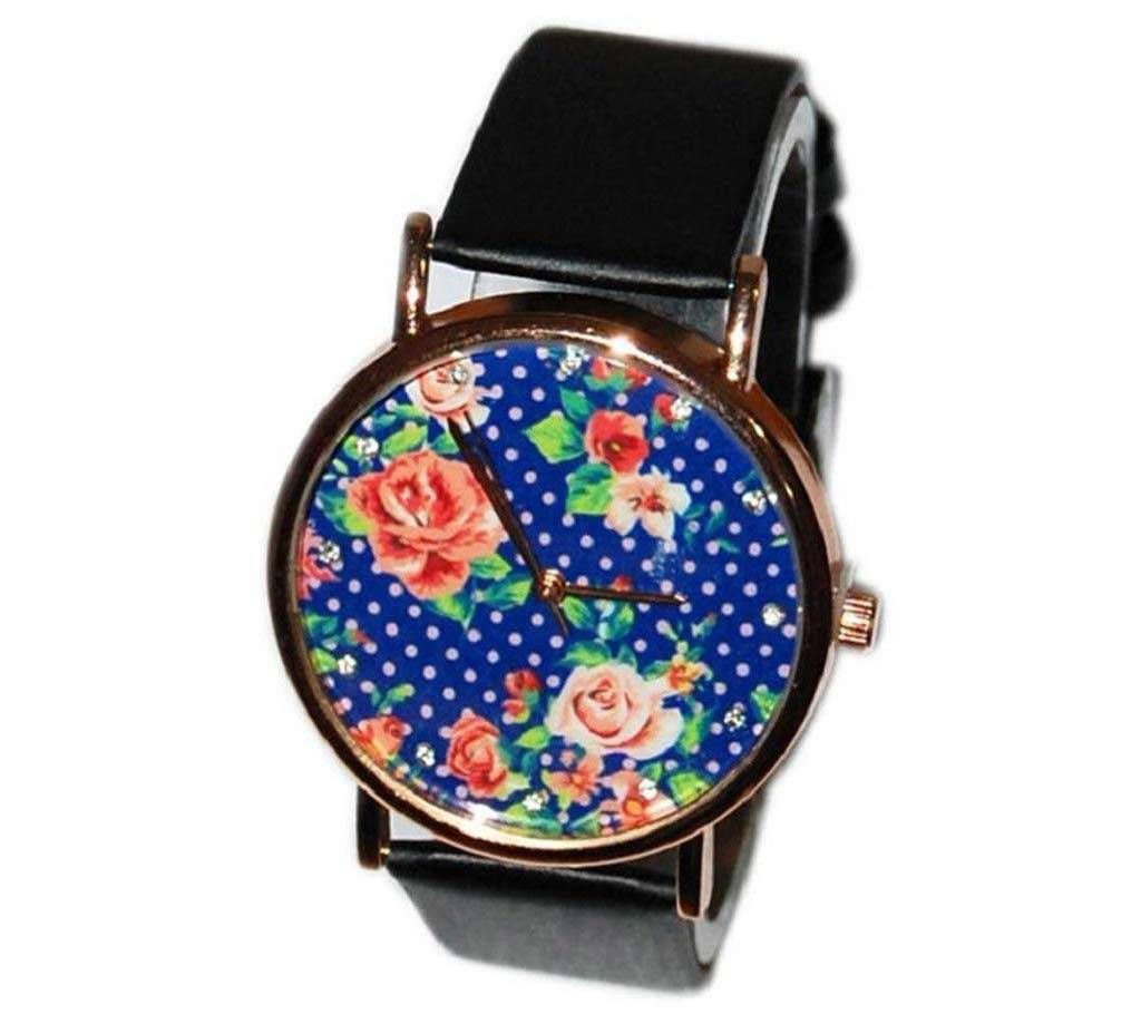 Flower Dial Ladies Wrist Watch