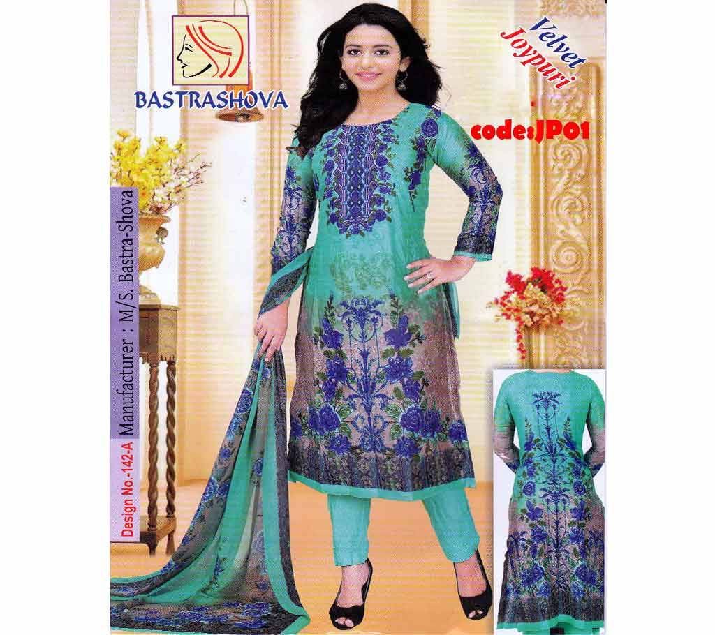joypuri unstitched 3pcs pure shifon Georgette orna