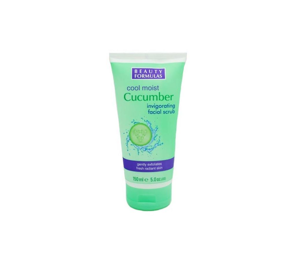 Beauty Formulas Cucumber Invigorating Facial Scrub 150ml - UK