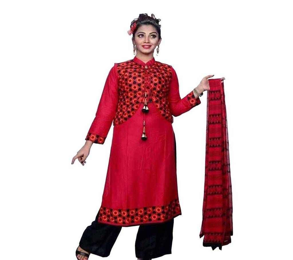 Redeemed embroidery linen salwar kameez