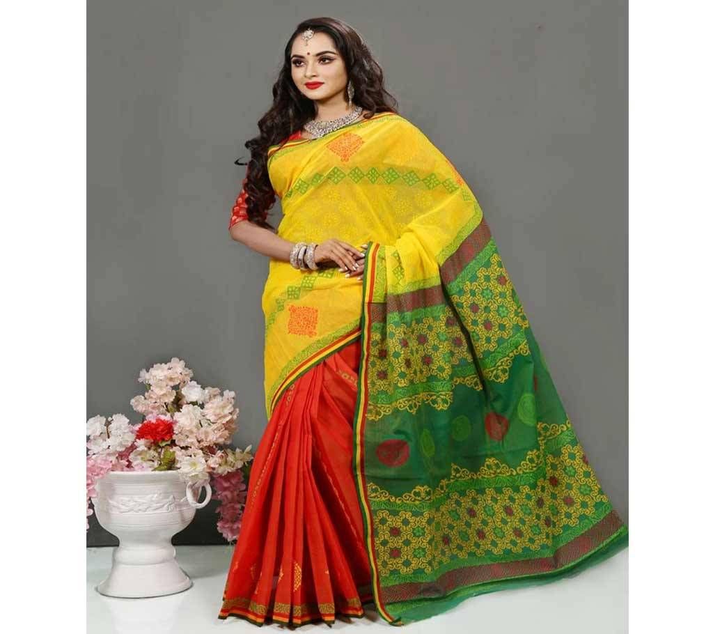 BLOCK   MUSLIN SILK SAREE