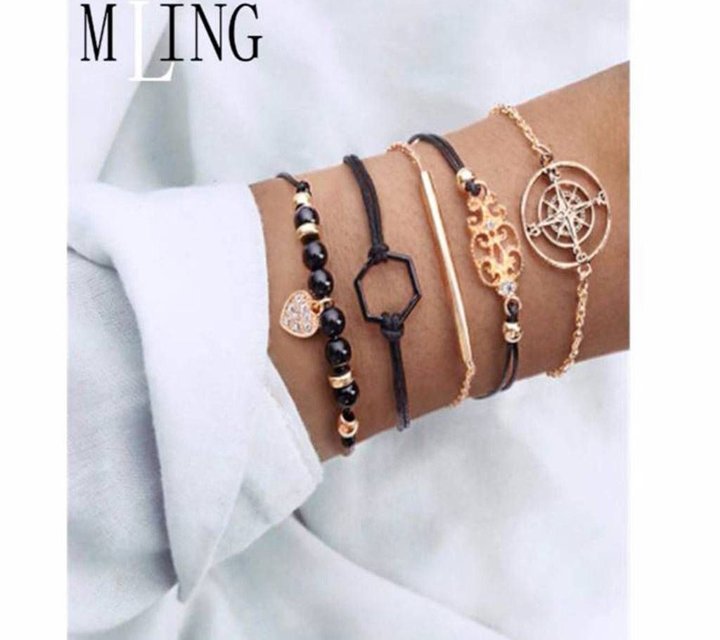 5pcs/set Adjustable Bracelets For Women Bracelets Sets