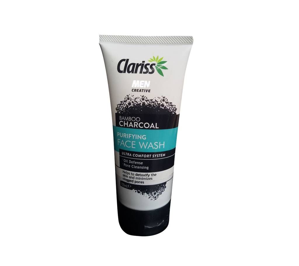 Clariss Men Face Wash- Bamboo Charcoal-100ml-Thailand 