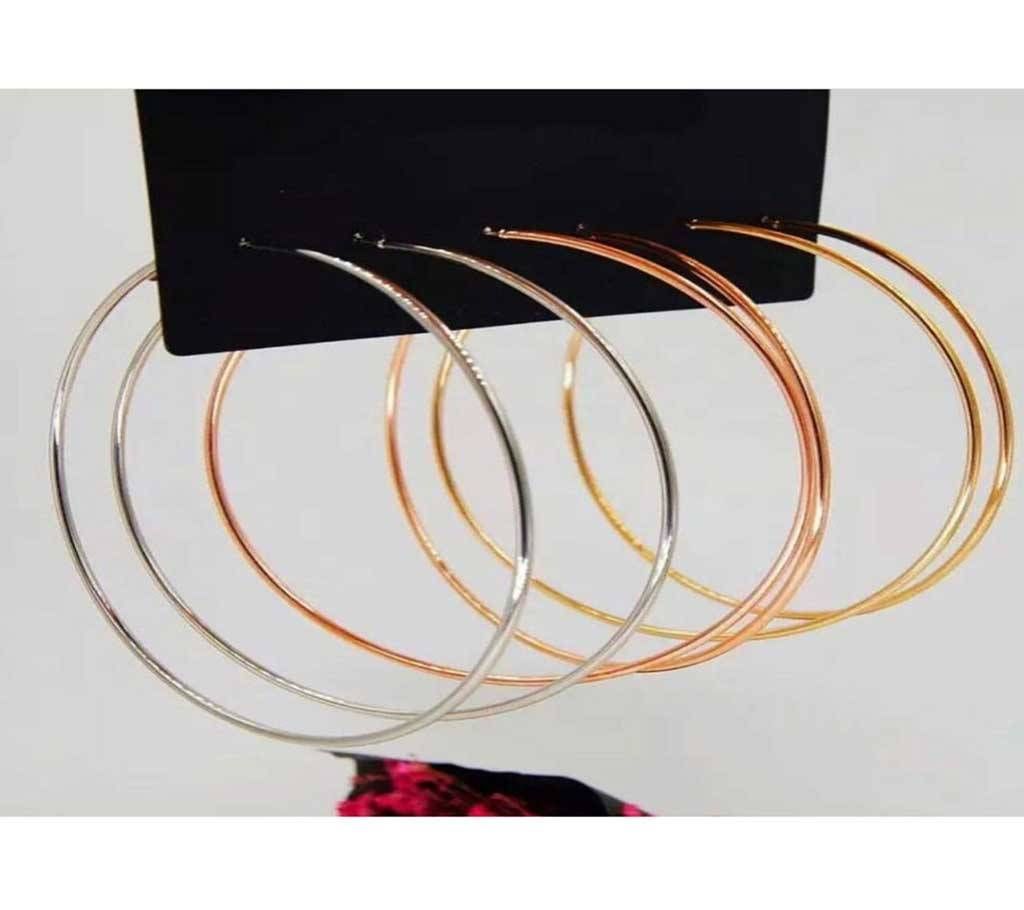 New Mixed Color plain Hoop Set For Women Party Jewelry