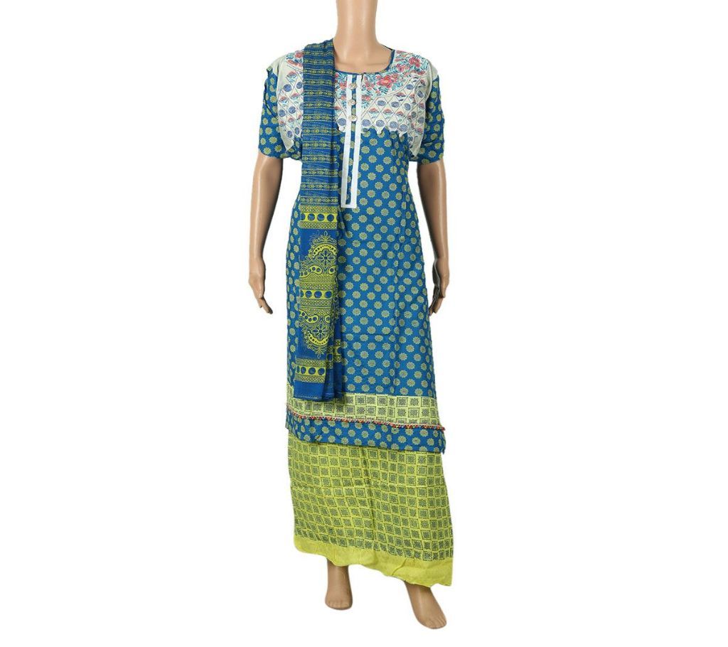 Unstitched Embroidery soft Jori Cotton Salwar Kamiz.