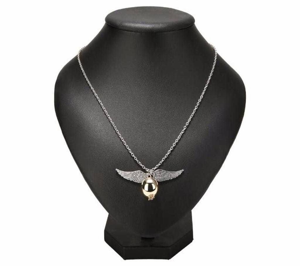 1Pcs Cute Silver Golden Snitch Pendant Necklace for Women