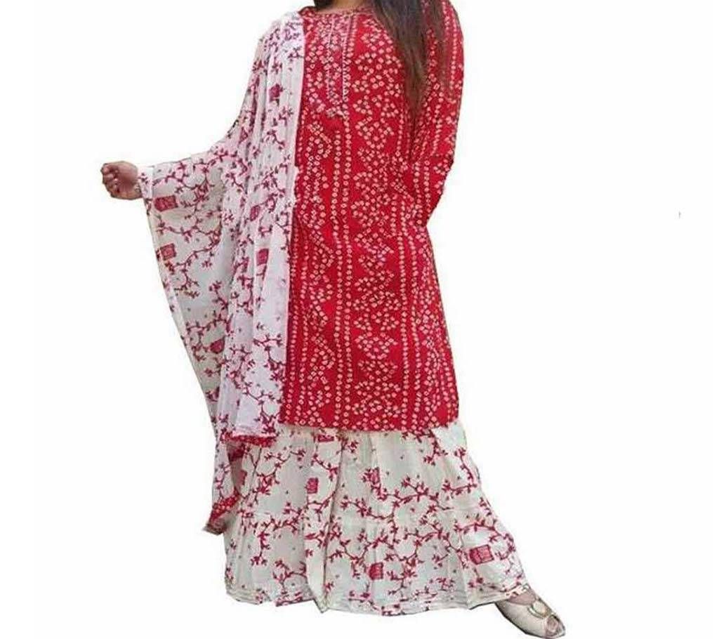 Unstitched Chundri Printed Cotton Salwar Kameez