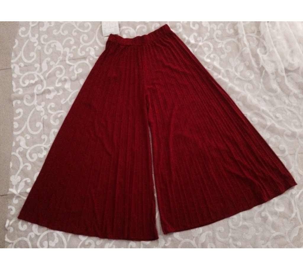 Crinkled wide palazzo 