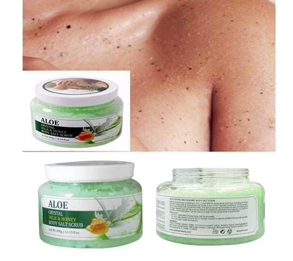 Aloe Crystal Milk & Honey Body Salt Scrub