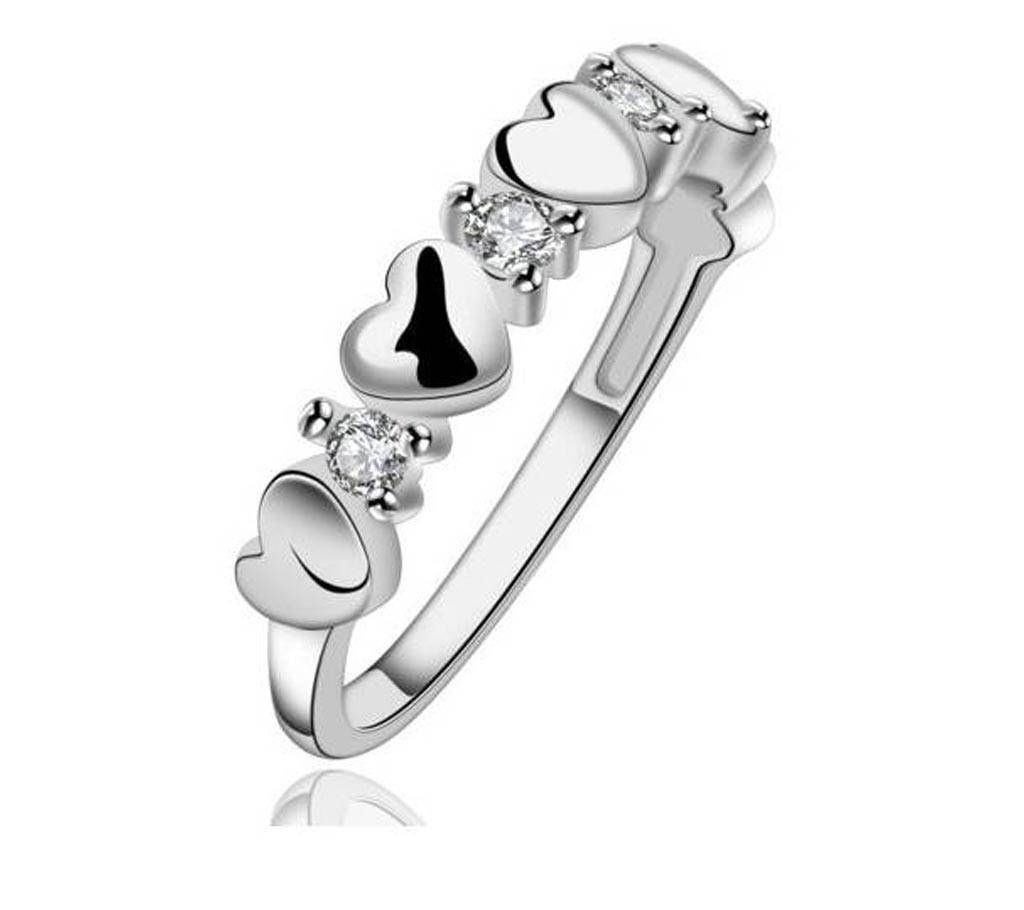 Crystal Heart Ring Women Fashion