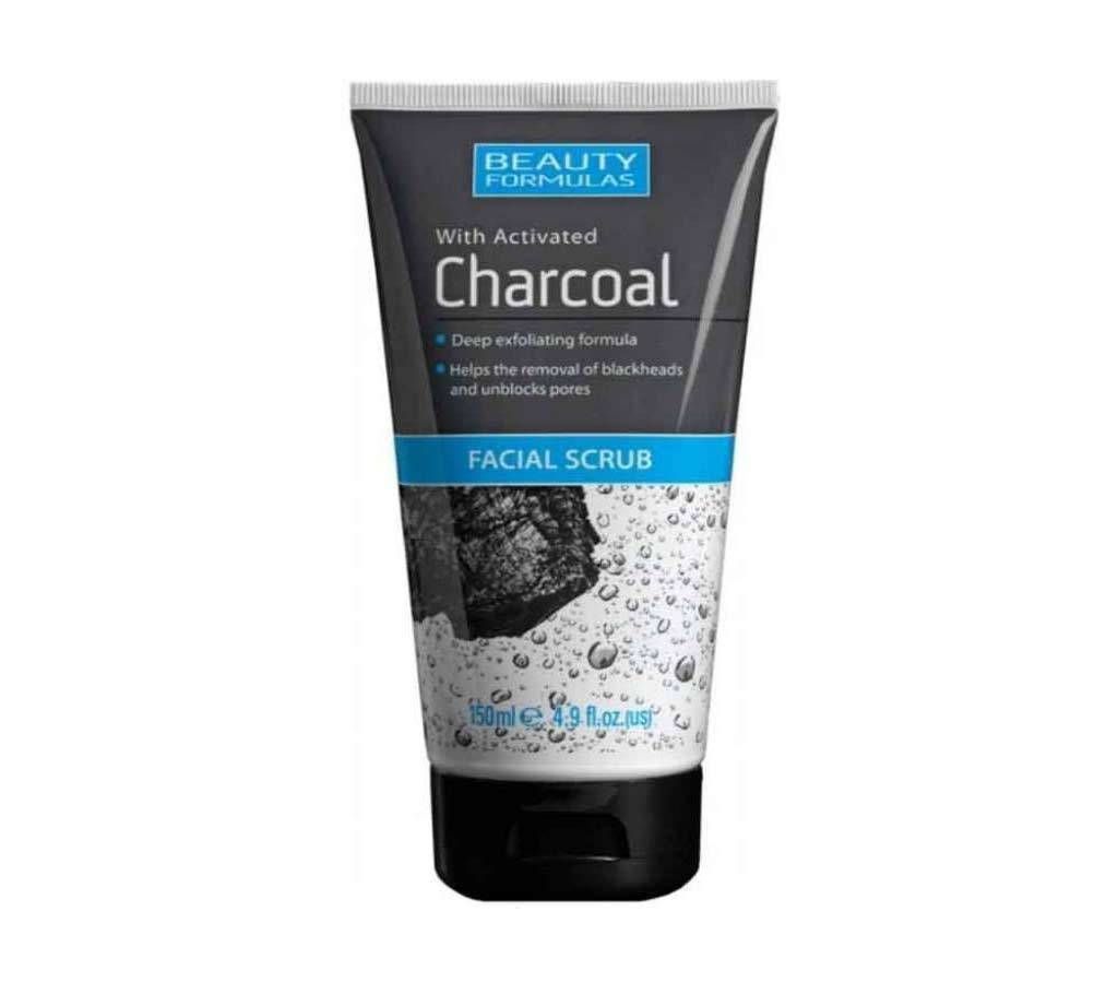 Beauty Formulas Activated Charcoal Facial Scrub 150ml UK