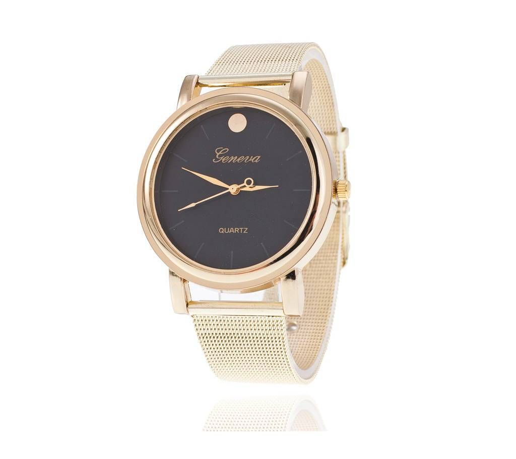Golden Stainless Steel Analogue Watch for Women