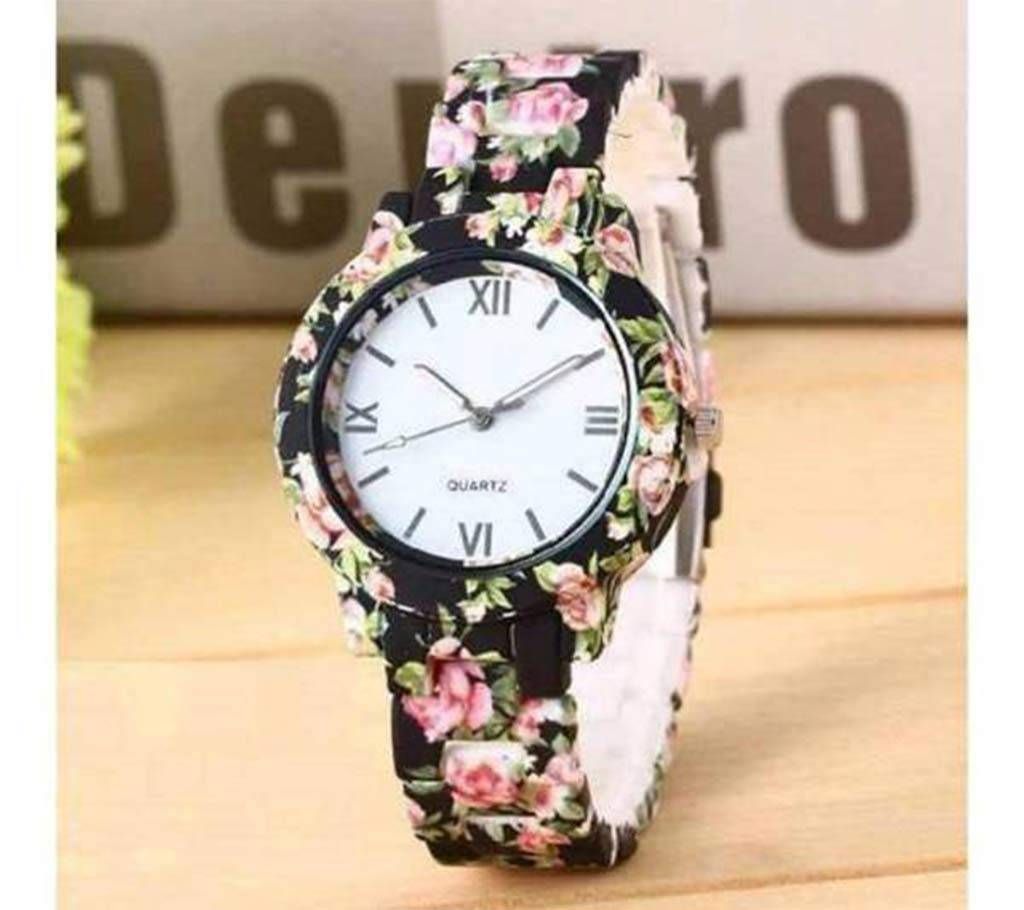 Floral Print Ladies Restow Watch