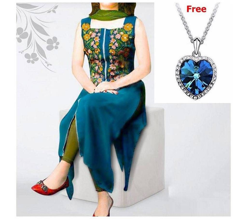 Unstitched Replica Three Piece with Free pendant