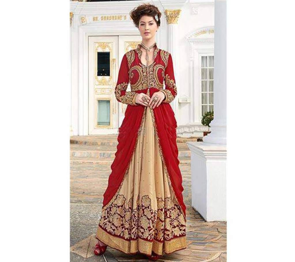 Semi Stitched Georgette Replica Long Gown 