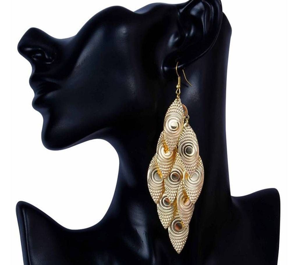 Leaf shape Long Earrings