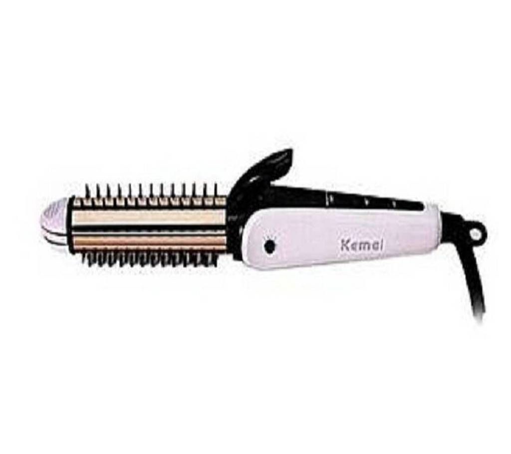 Kemei KM-6877 (3-In-1) multi functional hair curler and straightener 