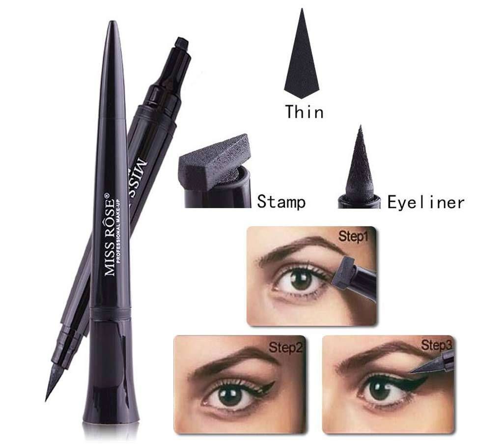 MISS ROSE liquid eyeliner pencil waterproof eye liner - 1 Pc