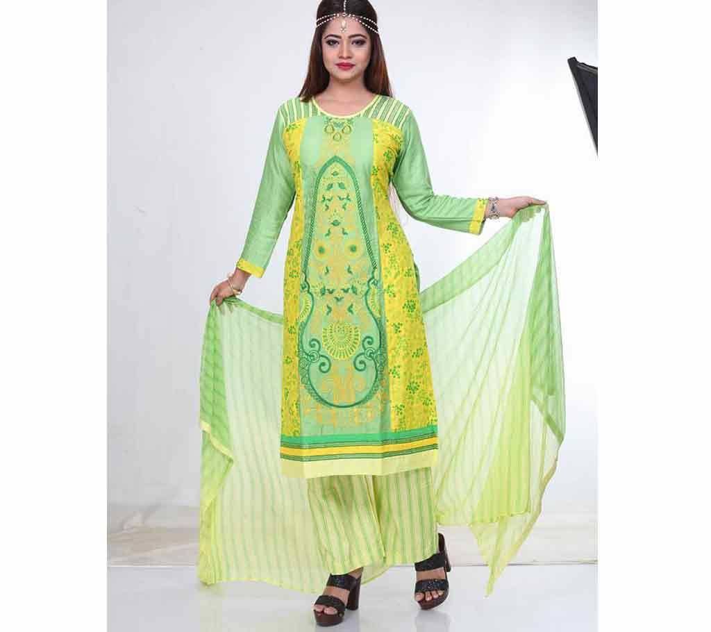Ready made cotton three piece 
