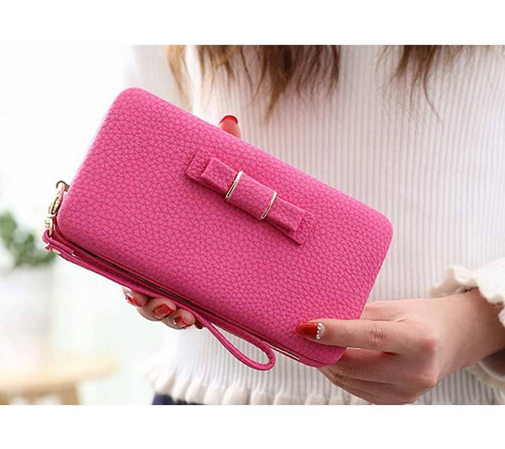 Bowknot Compact Purse- Pink