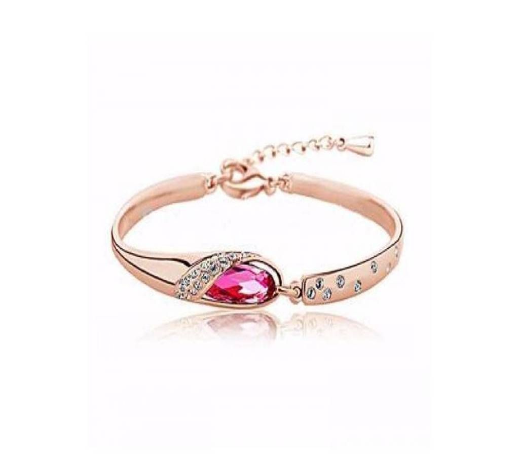 Ladies crystal bracelet colar gold