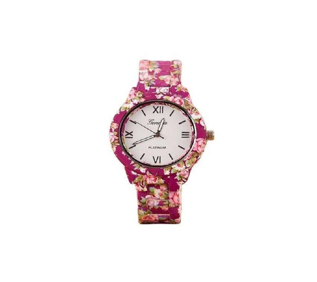 Magenta Ceramic Analog Watch for Women