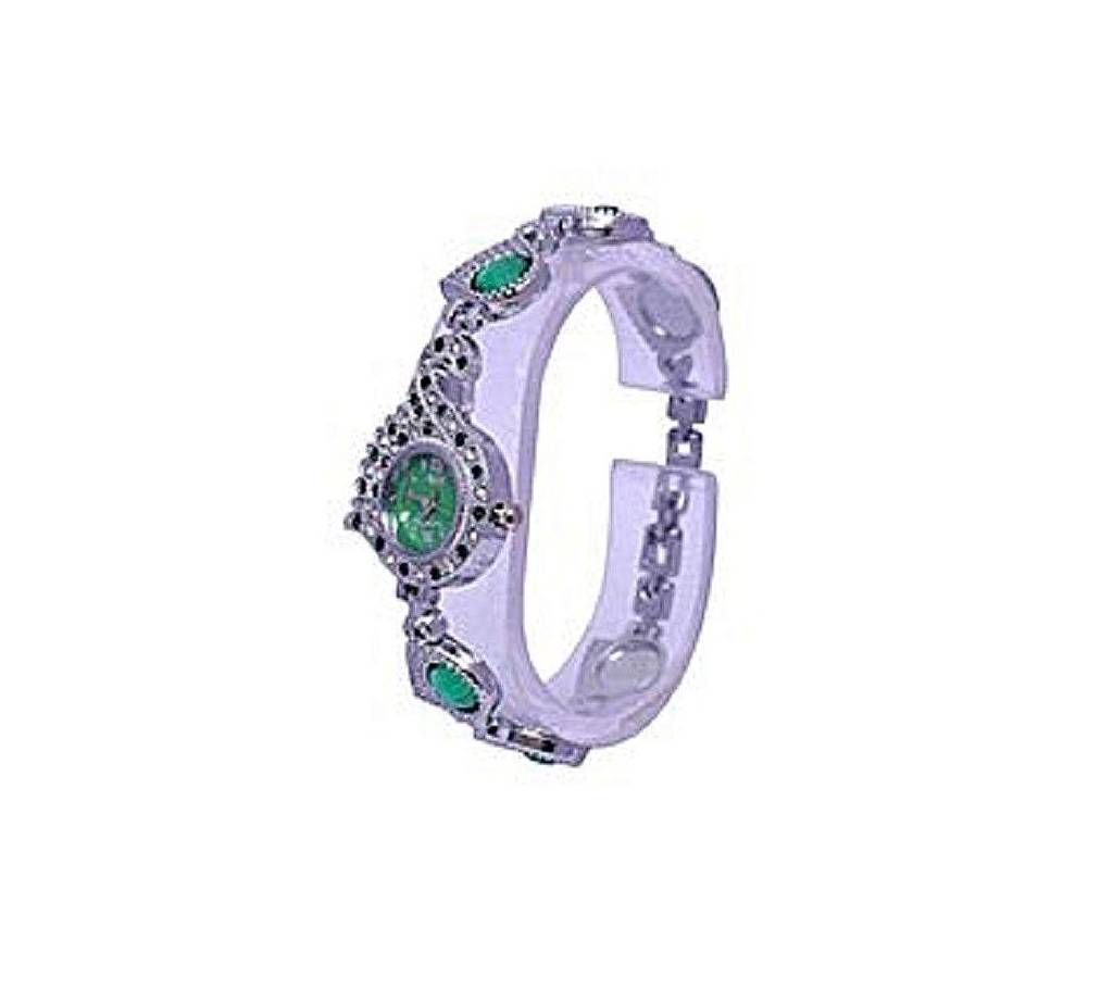 PEACOCK WATCH FOR WOMEN-GREEN &SILVER