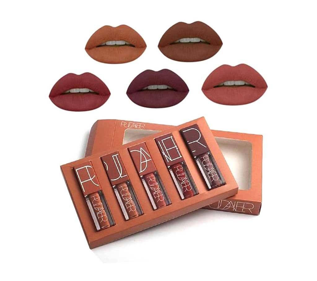 Pudaier lipstick 5 Colors Lip Gloss Waterproof Super Matte - china