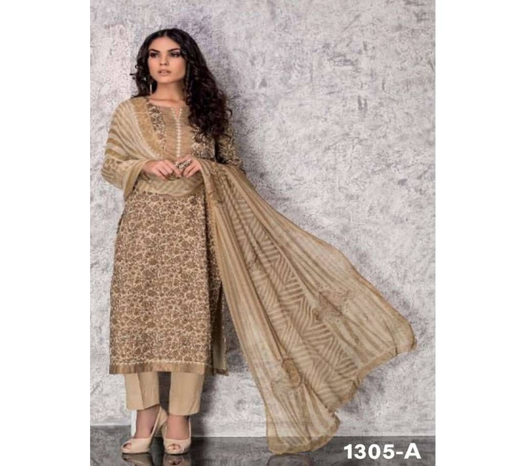 Rivaa Sahira  1305-A Unstitched Jaam satin Suit