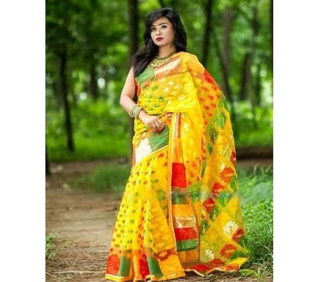 Yellow Jamdani of Tangail Tat