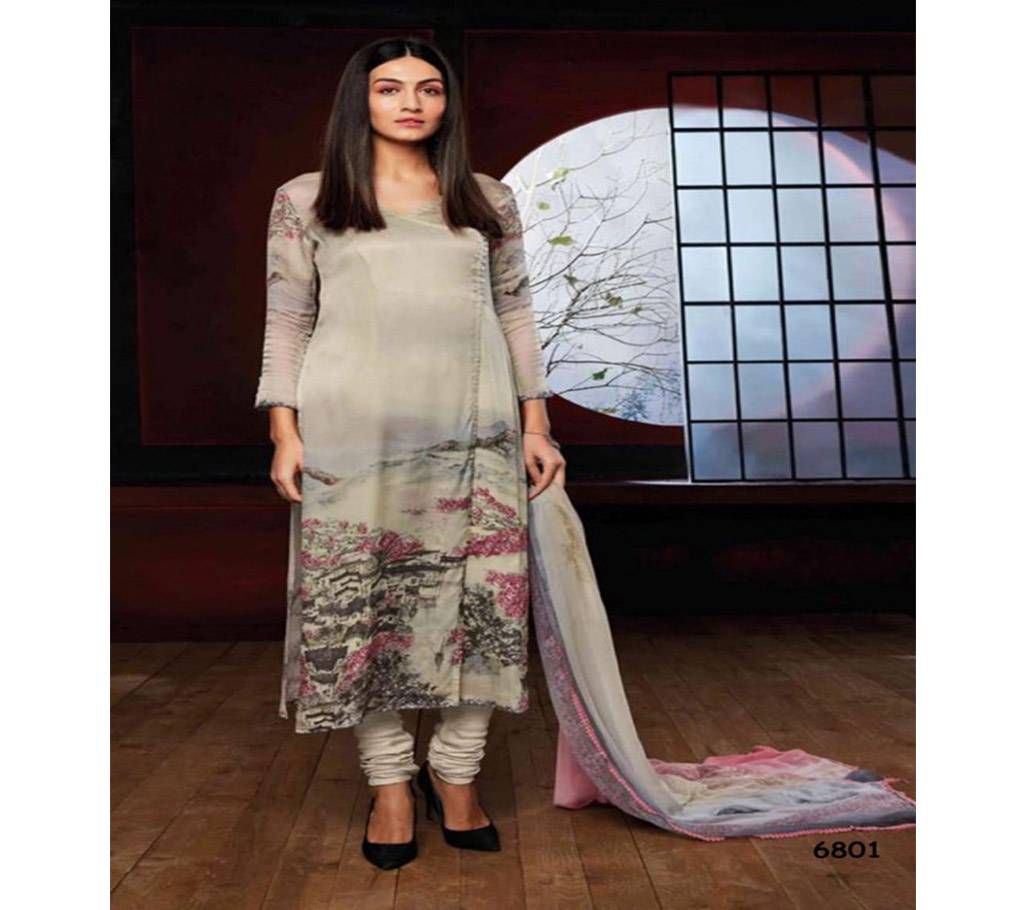 Ganga Unstitched Three Piece
