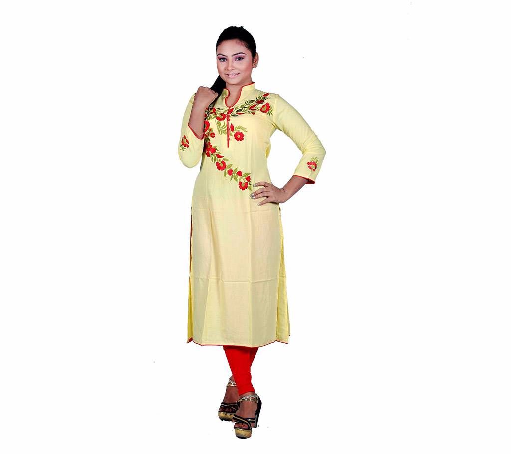 Stitched Ladies Linen Long Kurti