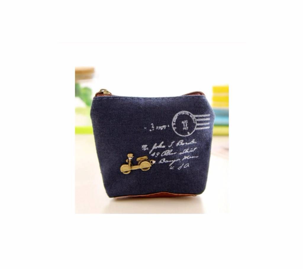 Mini cute women's Vintage Canvas zipper Purse