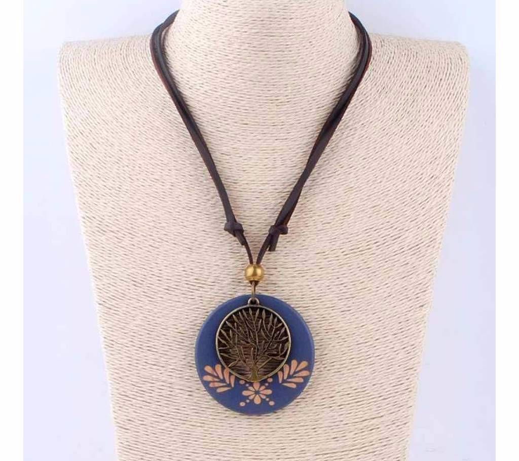 Wooden Pendant Necklace For Women