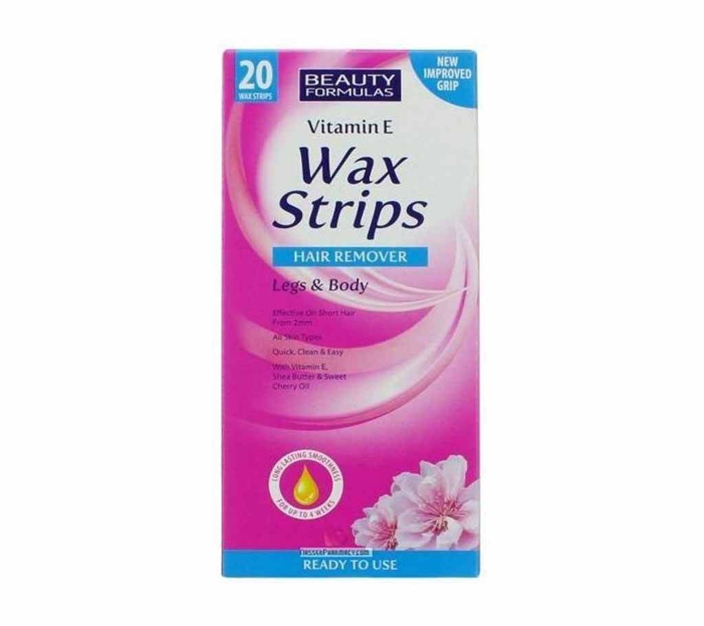 Beauty Formulas Vitamin E Wax Strips- 20pcs-UK 