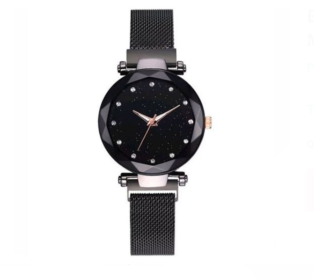 Black Quarts Magnet Ladies Watch 