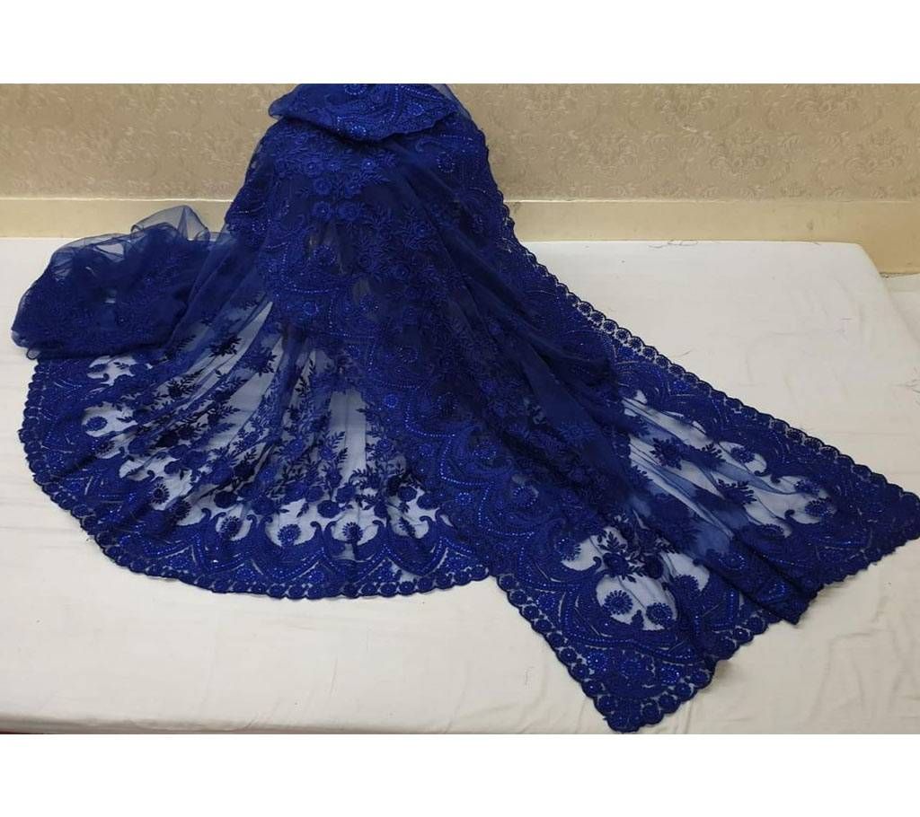 Gorgeous Party Saree-Deep Navy Blue Color