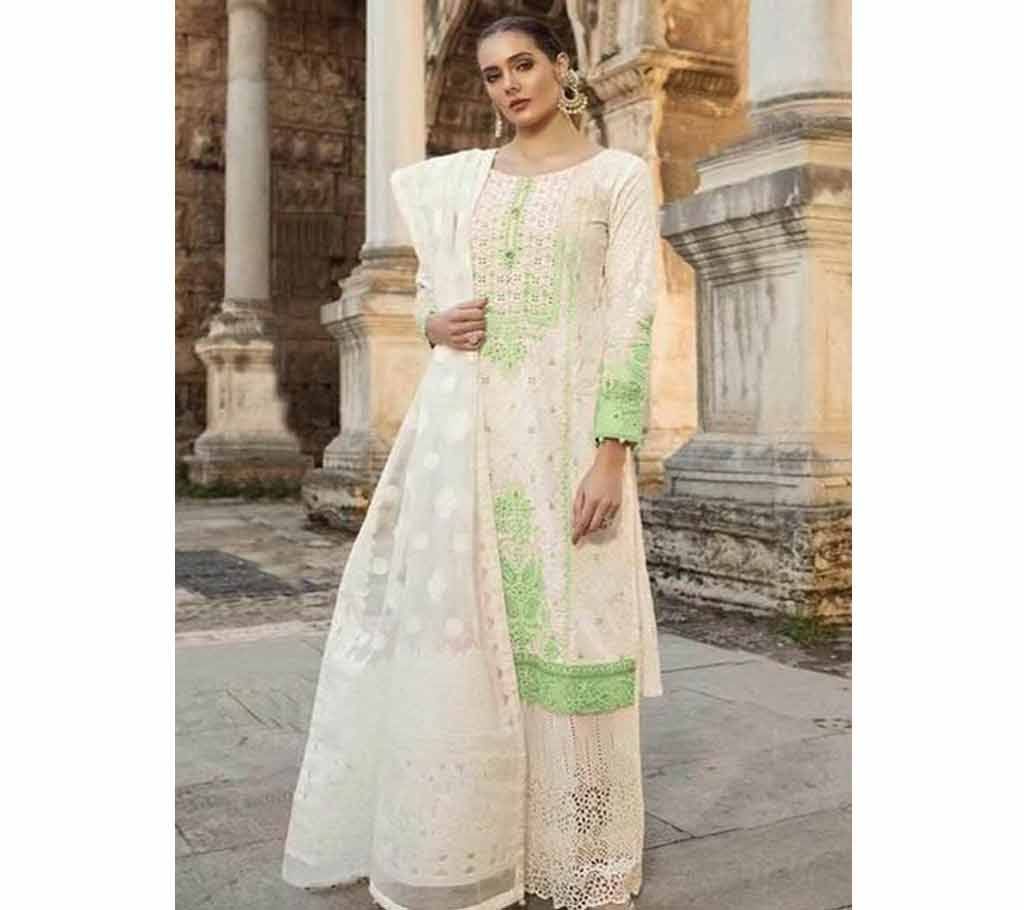 Maria b Lawn 19 Silver Pakistani Suits 700-802-C