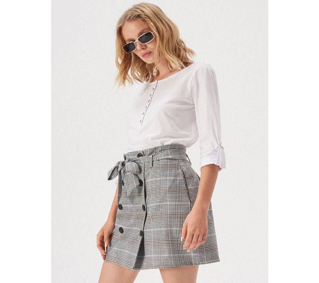 Cotton buttoned blouse/ Ladies tops