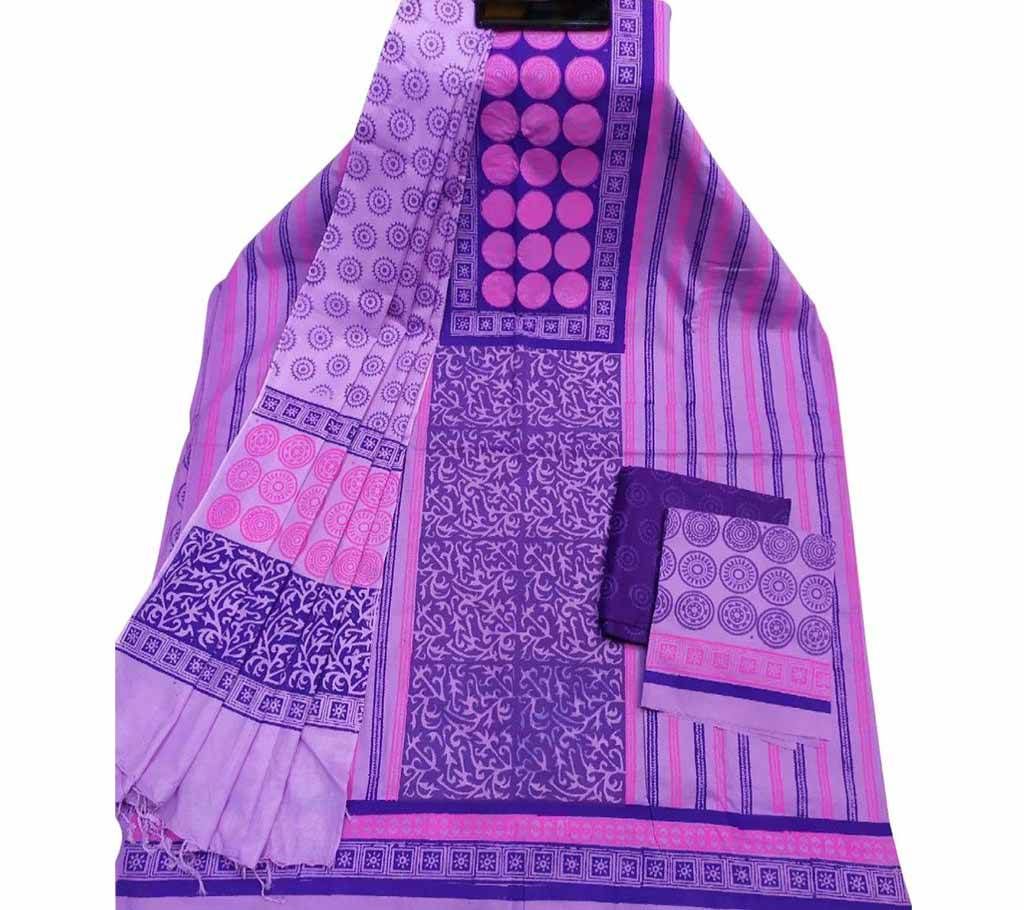 Unstitched Block Printed Cotton Salwar kameez st-5